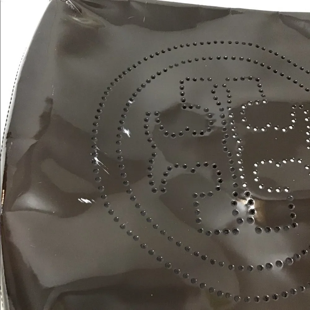 Tory Burch Brown Patent Leather Oversized Tote Bag